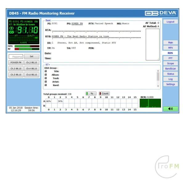 Pro FM Broadcast - Deva Broadcast DB45 FM Receiver Analyzer 06