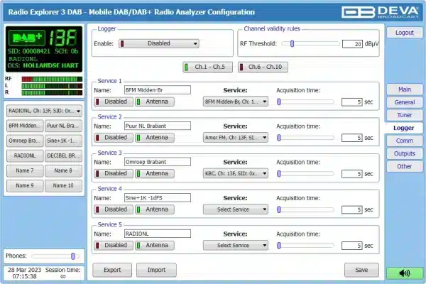 Deva Broadcast Radio Explorer III Mobile DAB Radio Analyzer Software 6