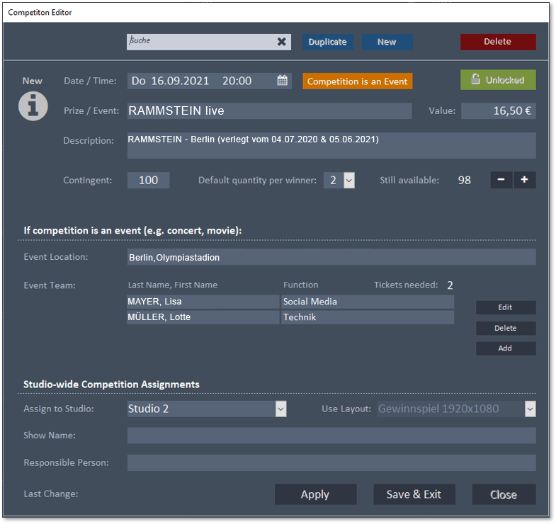 Competition Management